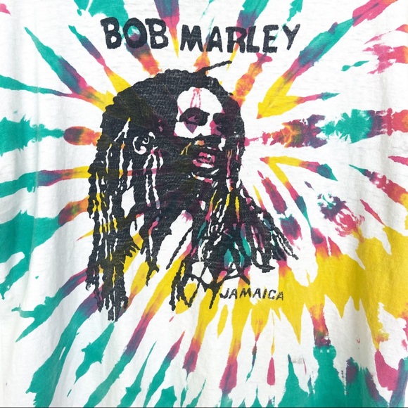1990s Tye Dye Bob Marley Vintage Shirt - Picture 3 of 5